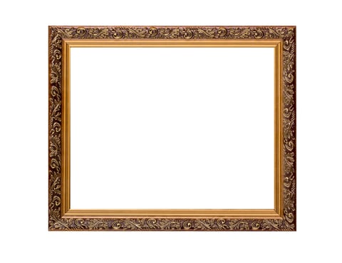 Vintage old retro wooden frame
