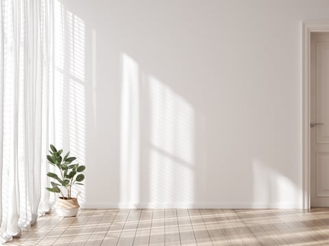 Contemporary empty home interior wall mock-up