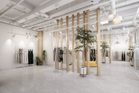 Modern Minimalist Clothing Store Interior