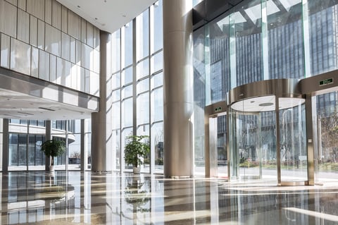 Empty hall in the modern office building